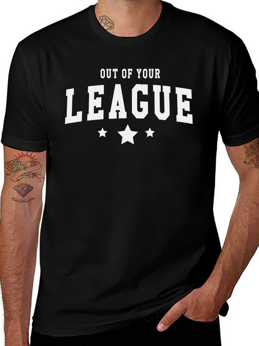 Out Of Your League Graphic Tee - Black Casual Shirt