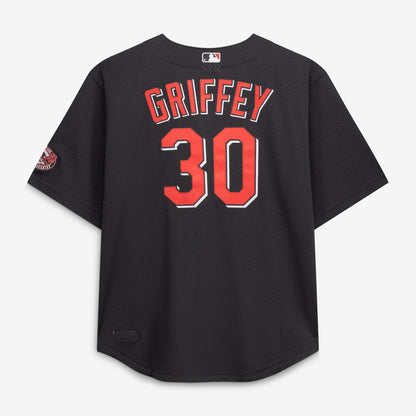 Ken Griffey Jr. Cincinnati Reds Mitchell &amp;amp; Ness Big &amp;amp; Tall Cooperstown Mesh Batting Practice Jersey - Black
