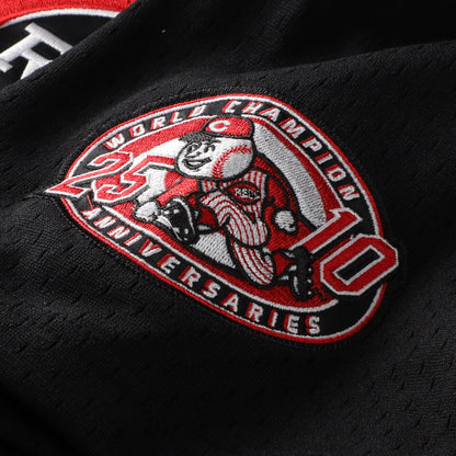 Ken Griffey Jr. Cincinnati Reds Mitchell &amp;amp; Ness Cooperstown Collection Mesh Batting Practice Button-Up Jersey - Black