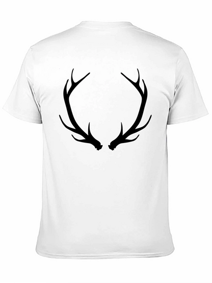 Antler Graphic Black T-Shirt - Mens Casual Tee