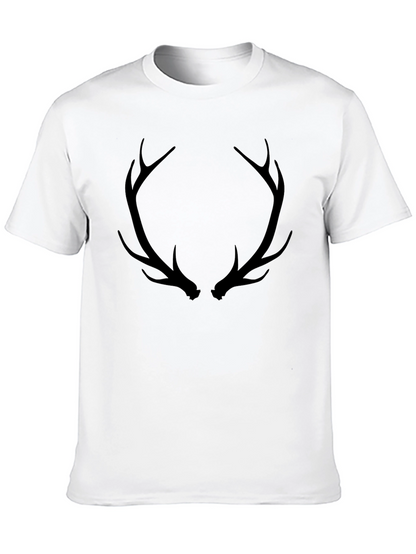 Antler Graphic Black T-Shirt - Mens Casual Tee