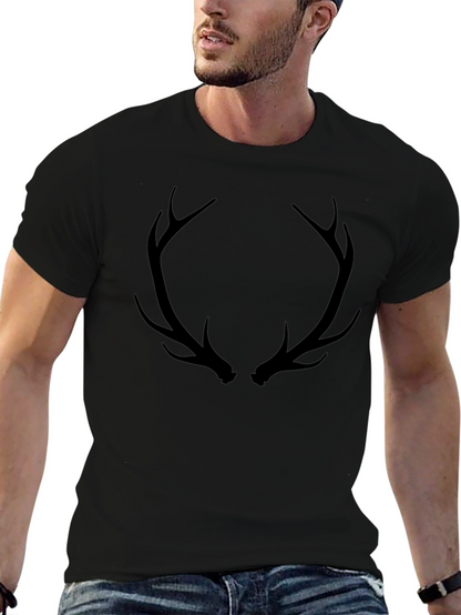 Antler Graphic Black T-Shirt - Mens Casual Tee