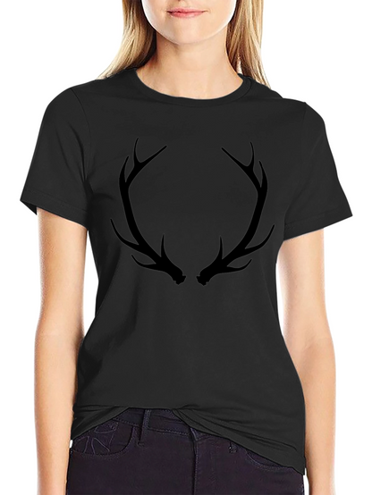 Antler Graphic Black T-Shirt - Mens Casual Tee