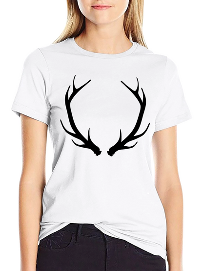 Antler Graphic Black T-Shirt - Mens Casual Tee