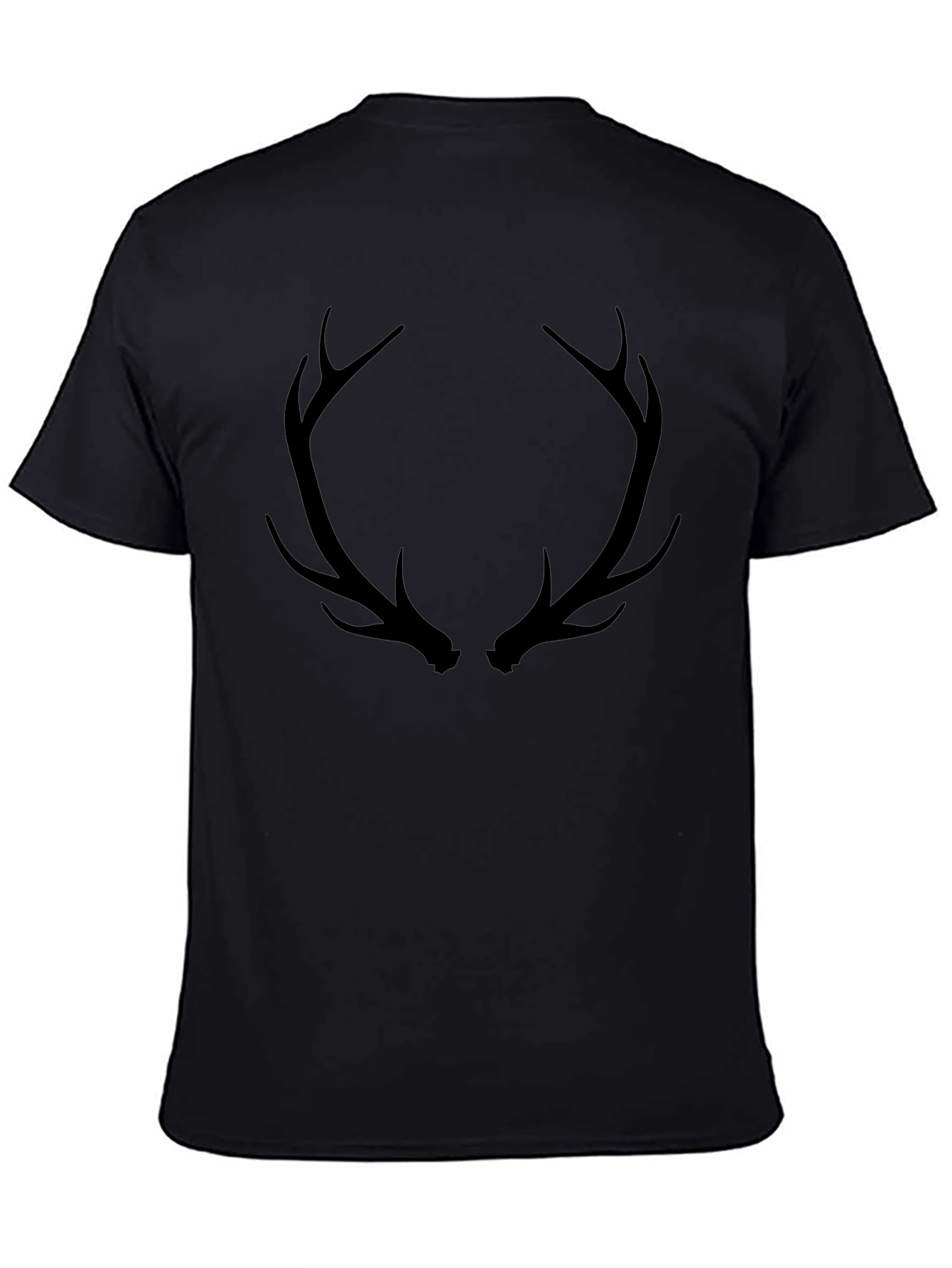 Antler Graphic Black T-Shirt - Mens Casual Tee