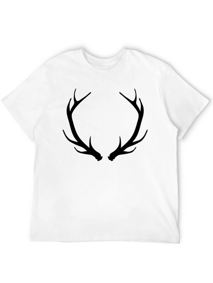 Antler Graphic Black T-Shirt - Mens Casual Tee