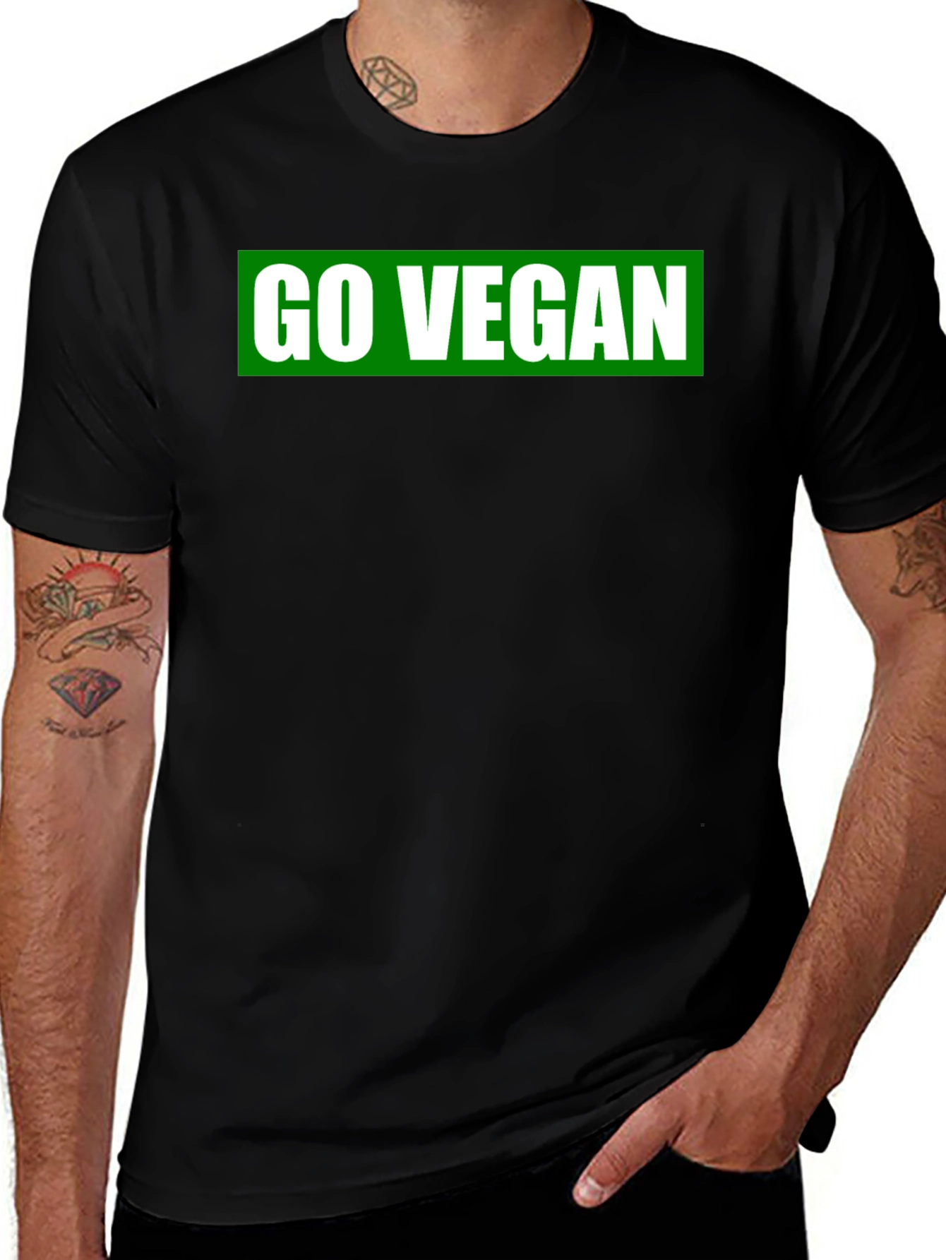 Go Vegan Black T-Shirt