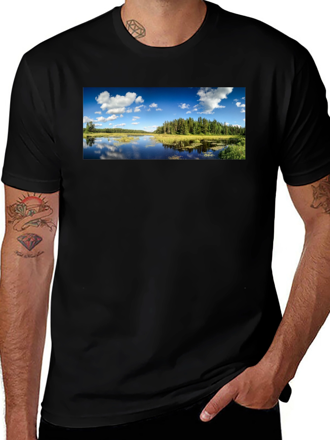 Scenic Lake T-Shirt - Nature Lover Apparel