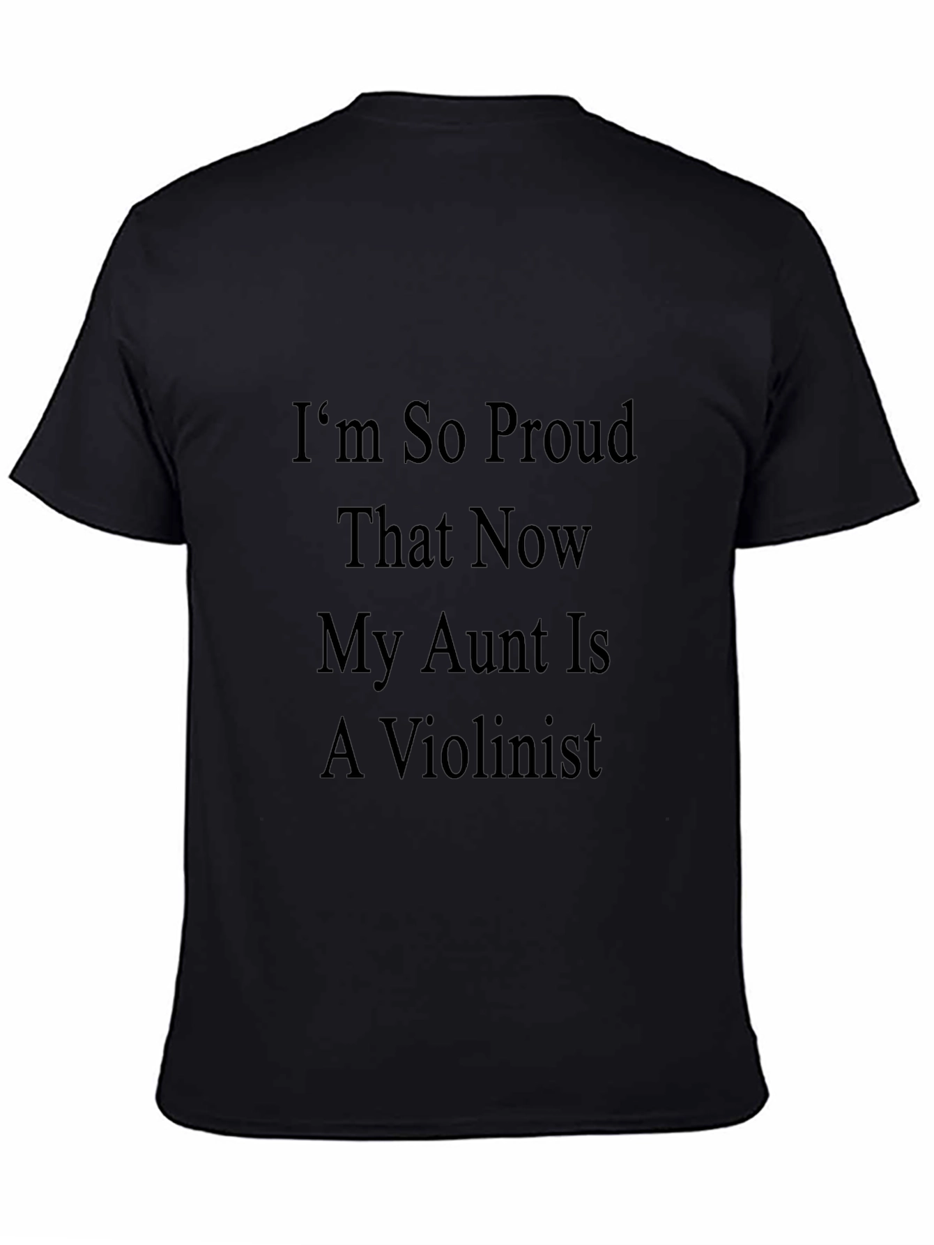 Proud Aunt Violinist Black T-Shirt