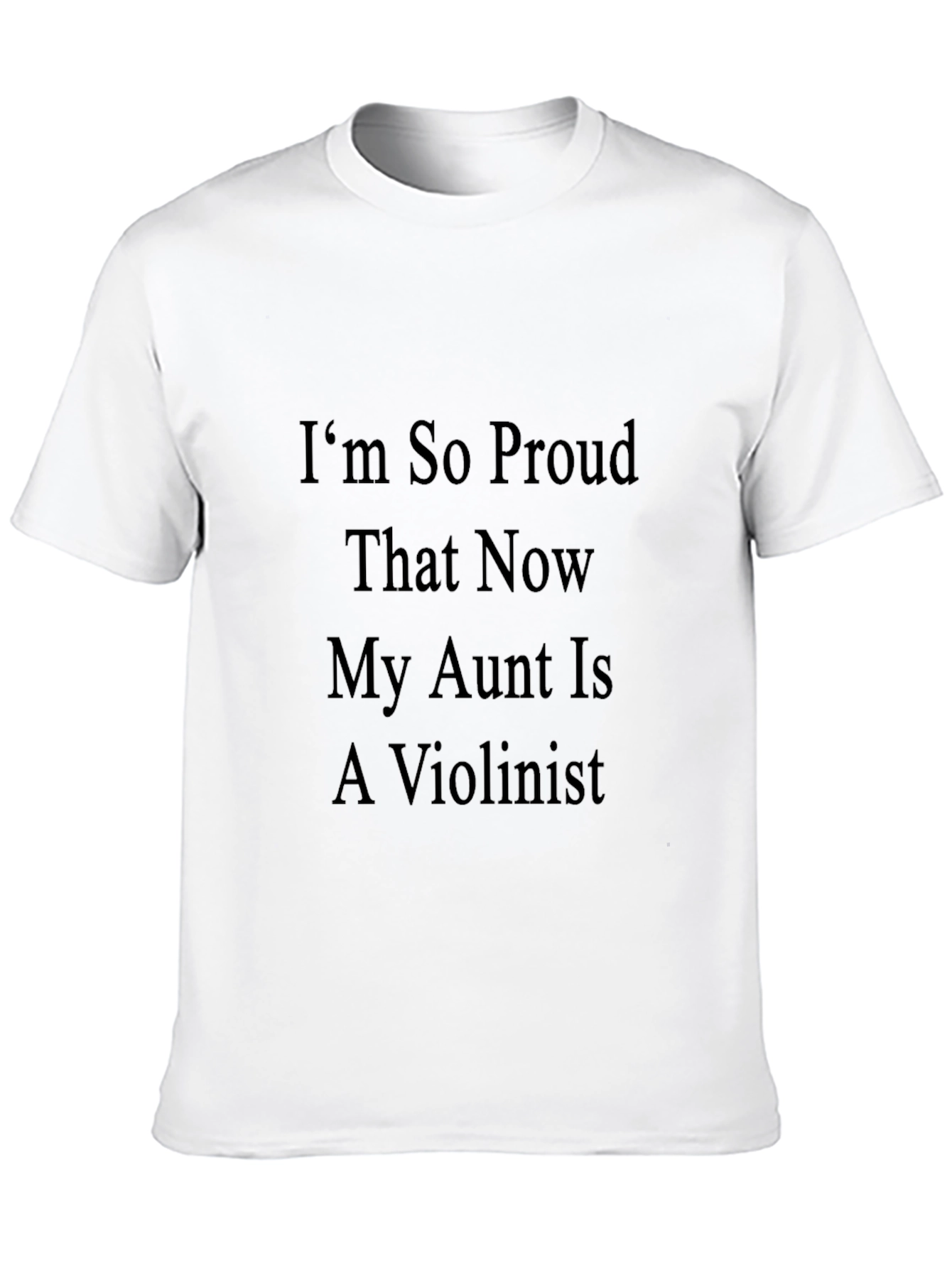 Proud Aunt Violinist Black T-Shirt