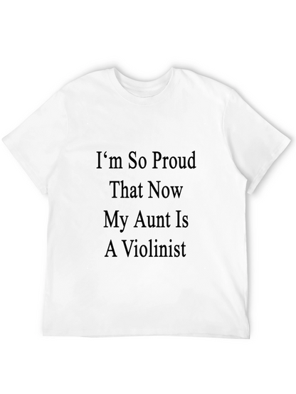 Proud Aunt Violinist Black T-Shirt