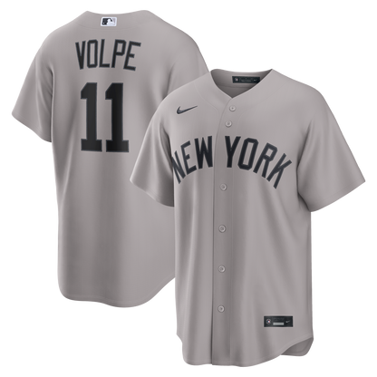 Anthony Volpe New York Yankees Nike Road Replica Jersey - Gray