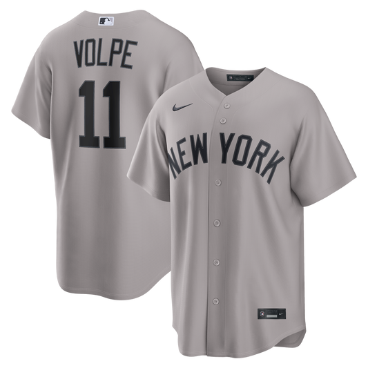 Anthony Volpe New York Yankees Nike Road Replica Jersey - Gray
