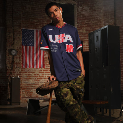 USA Baseball Nike x Undefeated 2026 World Baseball Classic Stadium Jersey - Navy