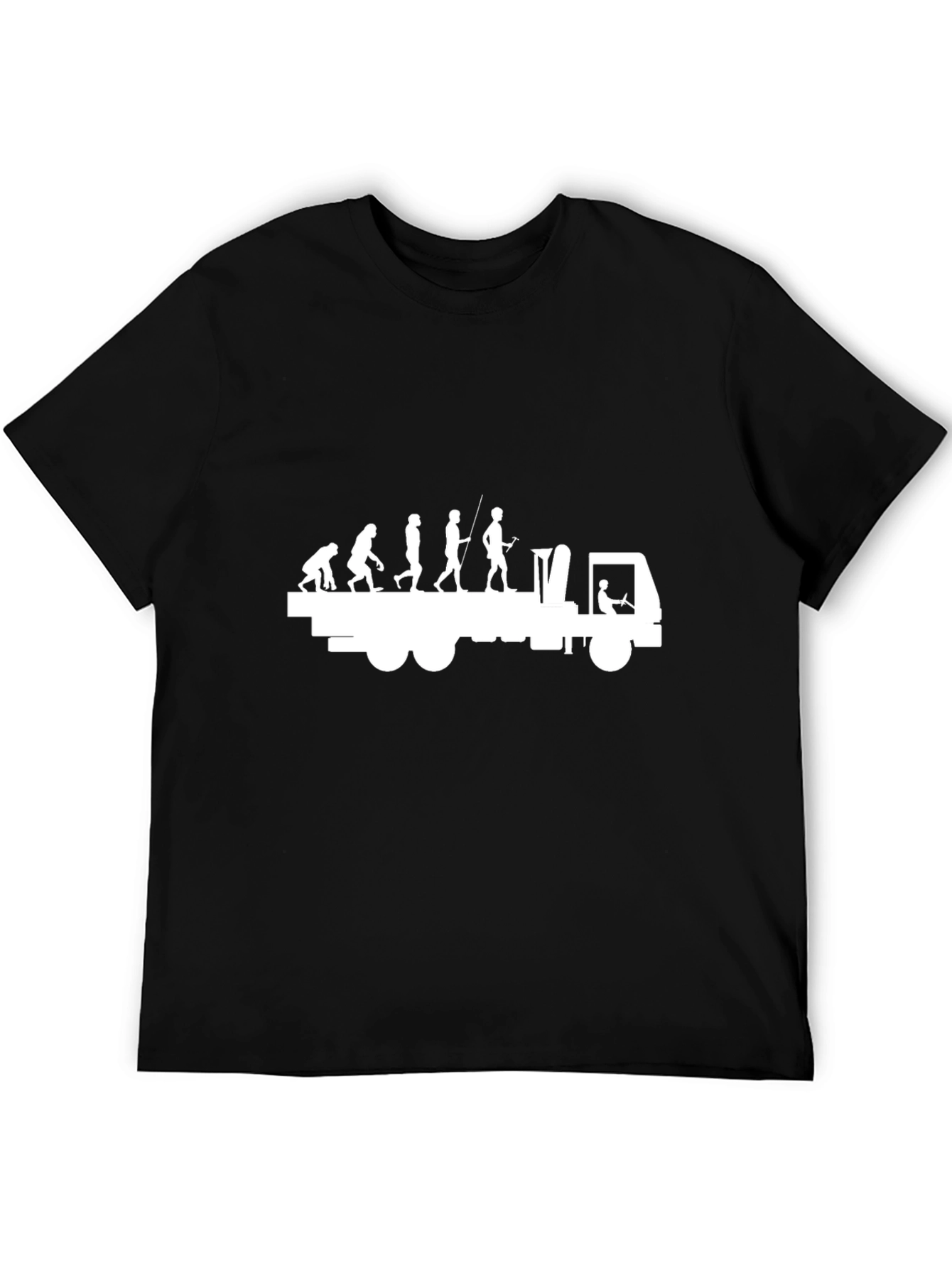 Evolution Trucker T-Shirt - Black Cotton Tee