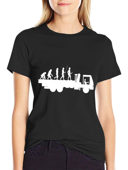 Evolution Trucker T-Shirt - Black Cotton Tee