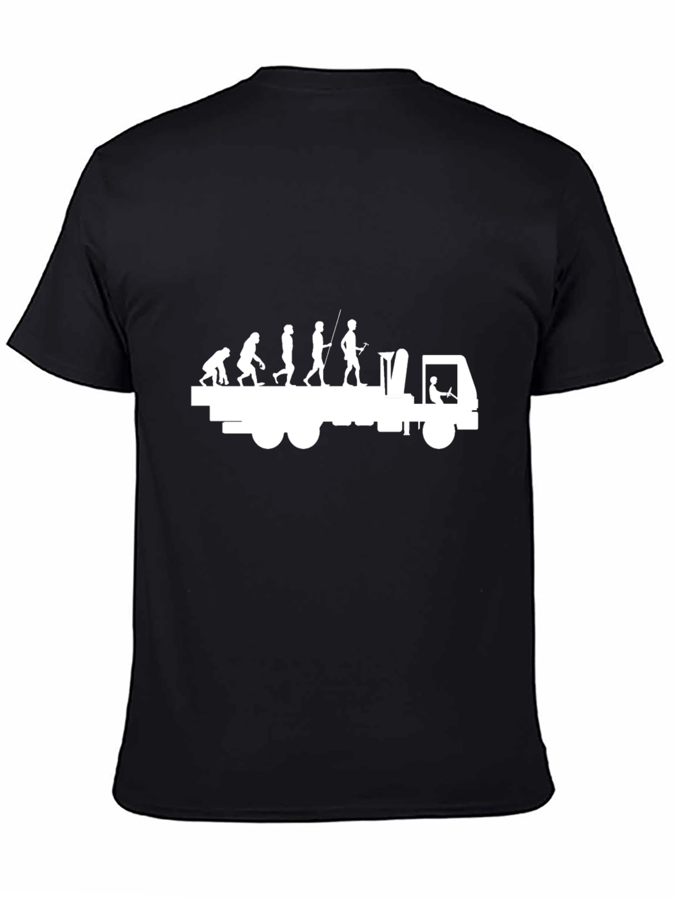 Evolution Trucker T-Shirt - Black Cotton Tee