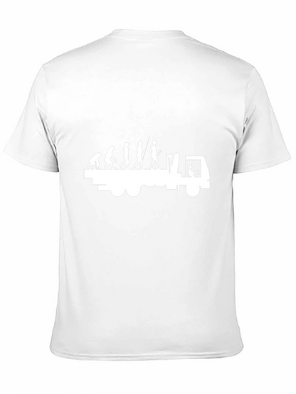 Evolution Trucker T-Shirt - Black Cotton Tee