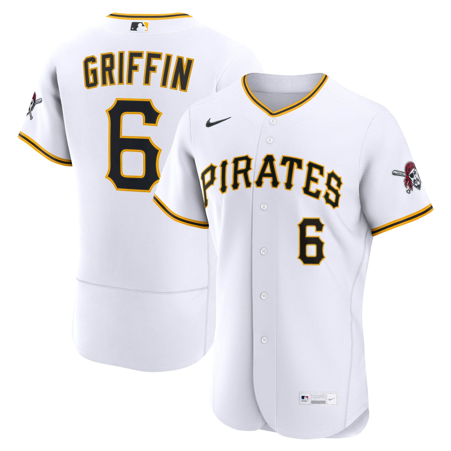 Konnor Griffin Pittsburgh Pirates Nike Home Authentic Jersey - White