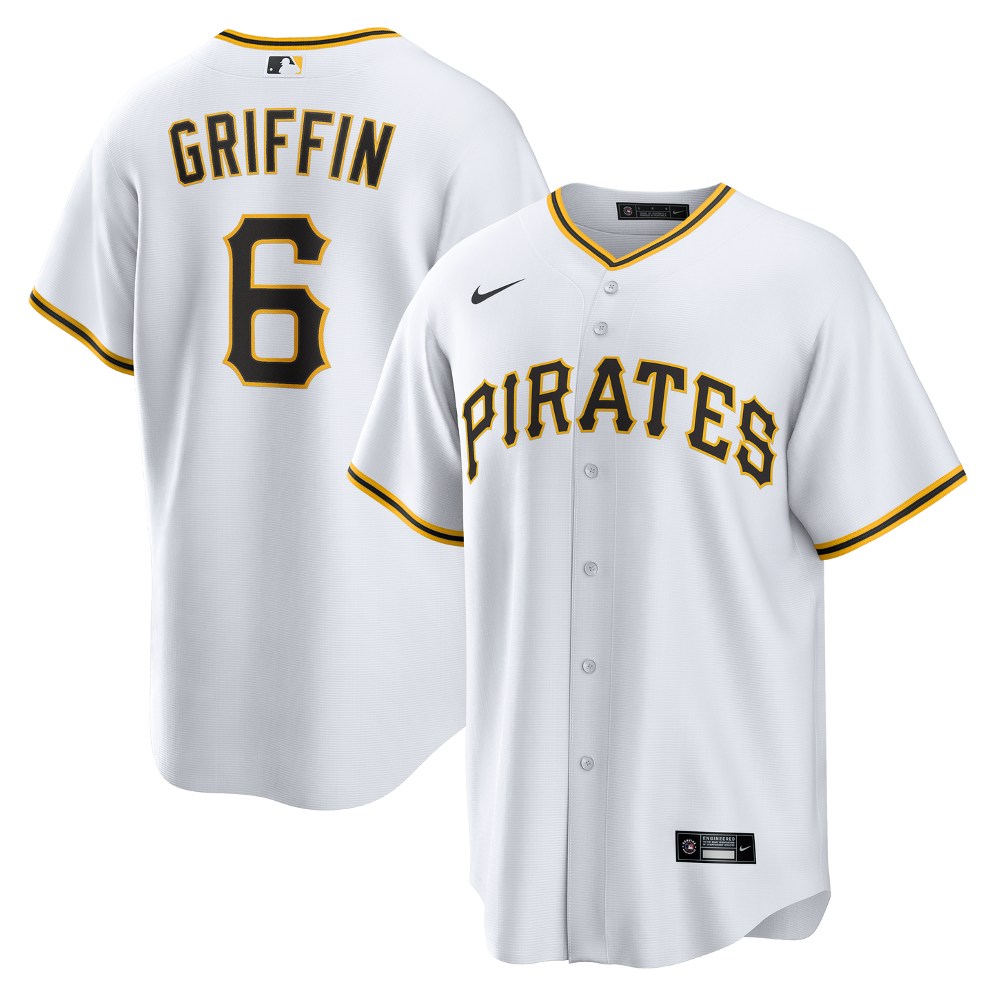 Konnor Griffin Pittsburgh Pirates Nike Home Replica Jersey - White
