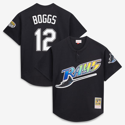 Wade Boggs Tampa Bay Rays Mitchell &amp;amp; Ness Authentic Batting Practice Jersey - Black