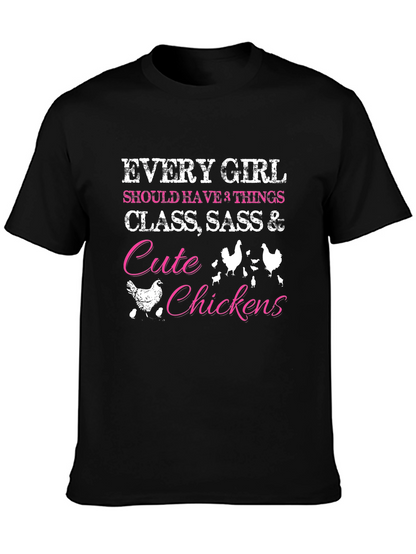 Cute Chickens Womens Graphic Tee