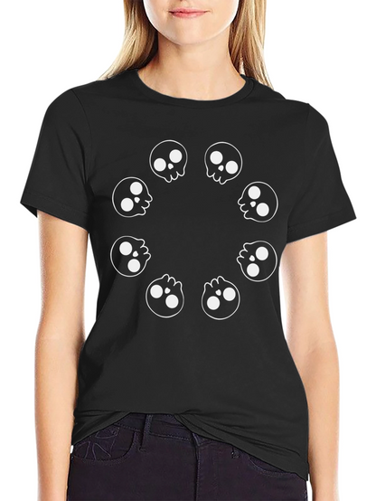 Skull Circle Graphic Black T-Shirt