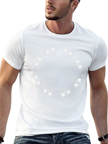 Skull Circle Graphic Black T-Shirt