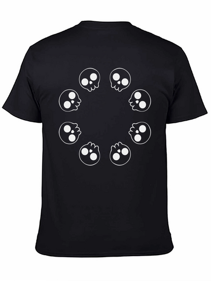 Skull Circle Graphic Black T-Shirt
