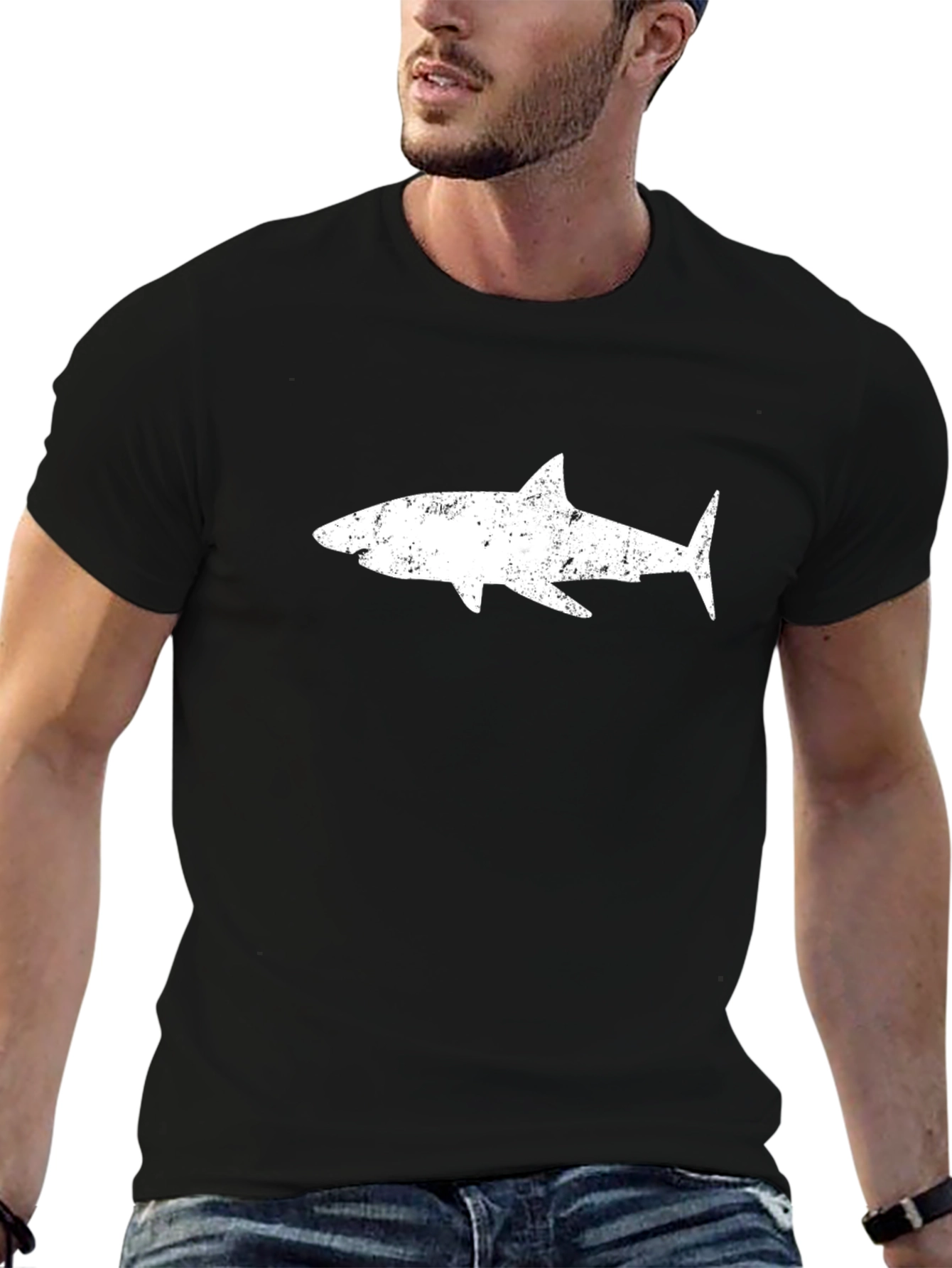 Cool Shark Graphic Black T-Shirt