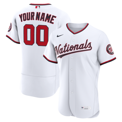 Washington Nationals Nike Home Authentic Custom Jersey - White