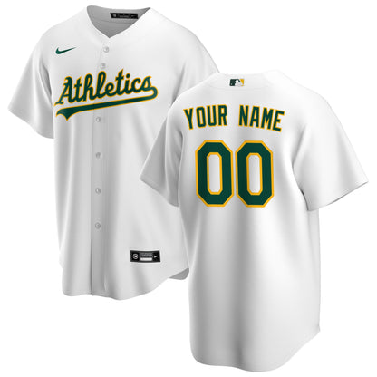 Athletics Nike Home Replica Custom Jersey - White