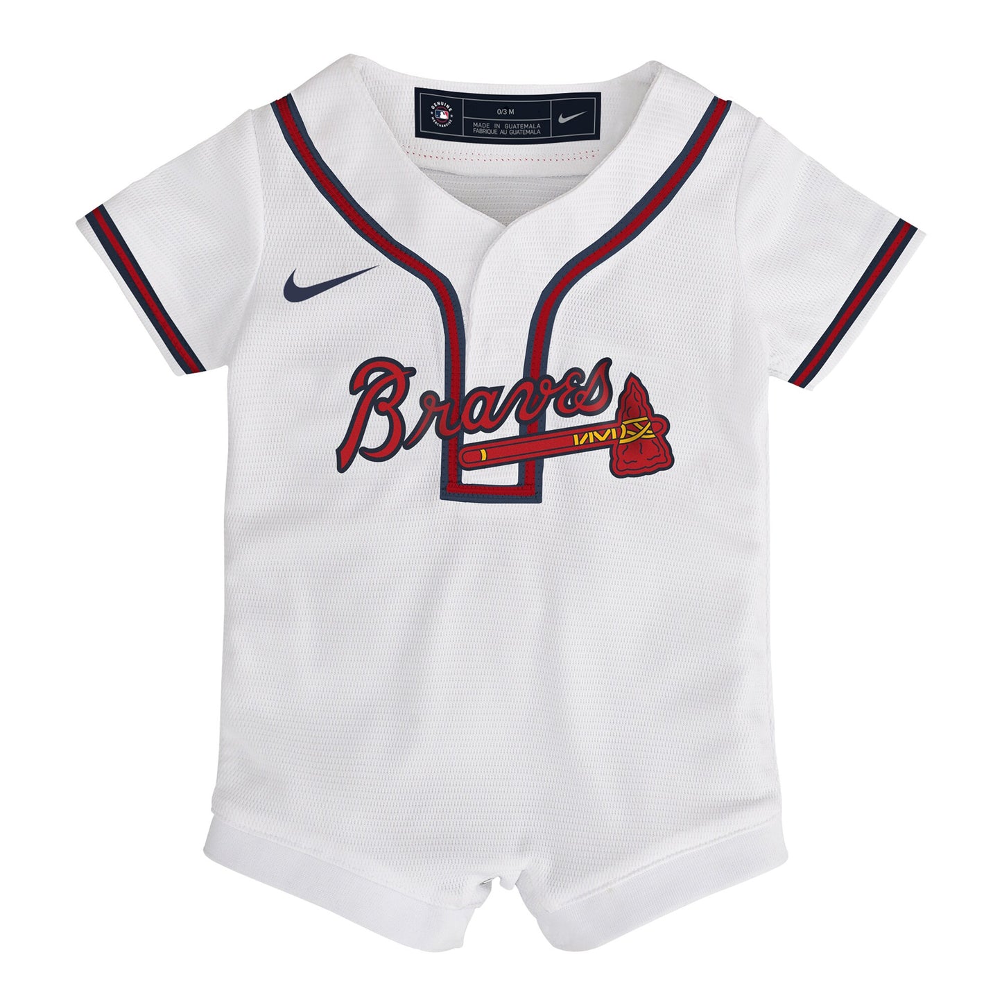 Atlanta Braves Nike Infant Home Replica Romper Jersey - White