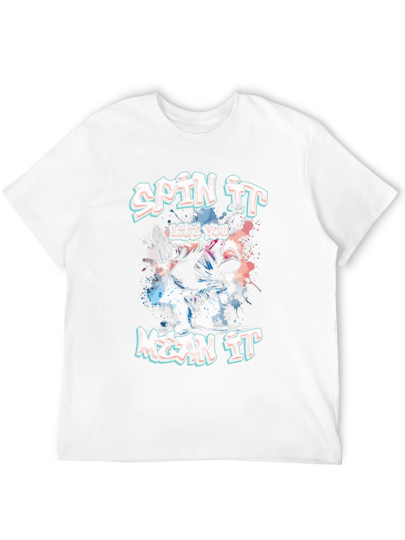 Spin It Like You Mean It Black Graphic Tee