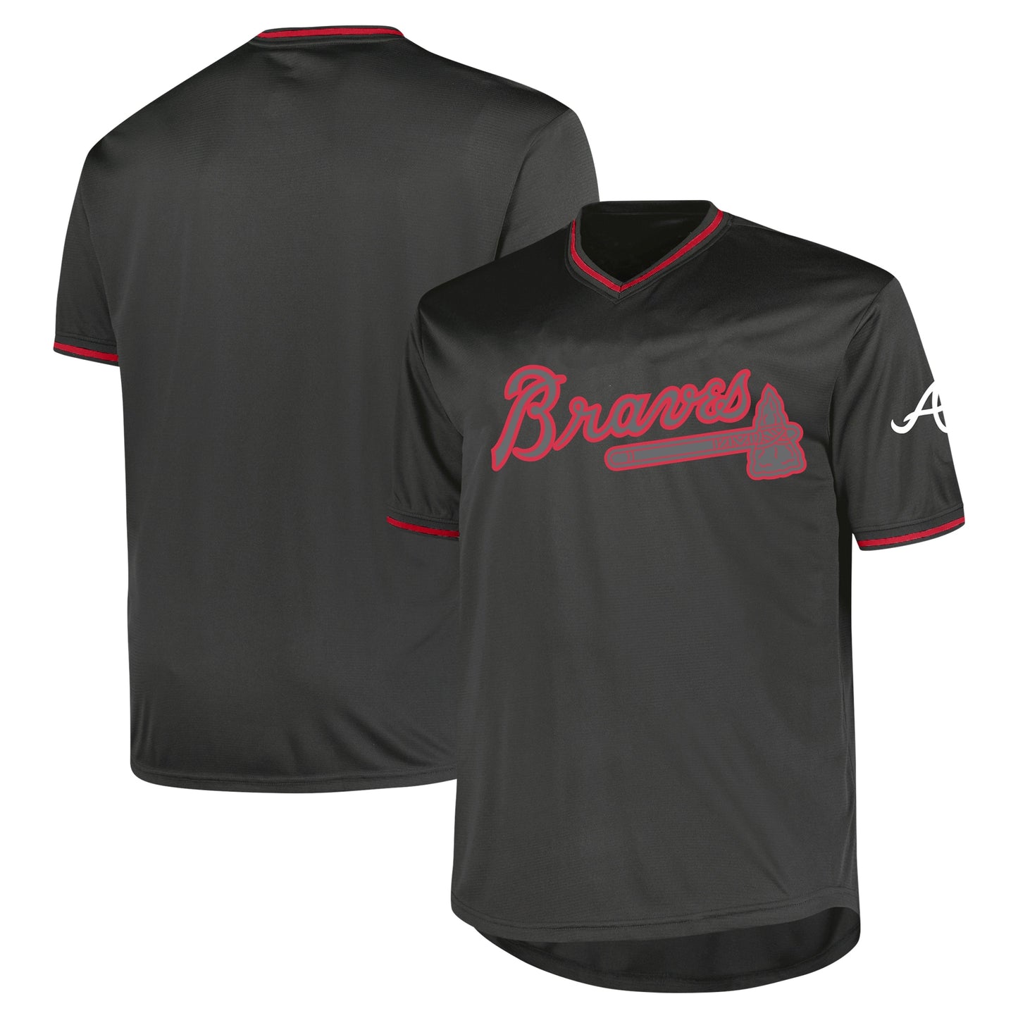 Atlanta Braves Profile Big &amp;amp; Tall Pop Fashion Jersey - Charcoal