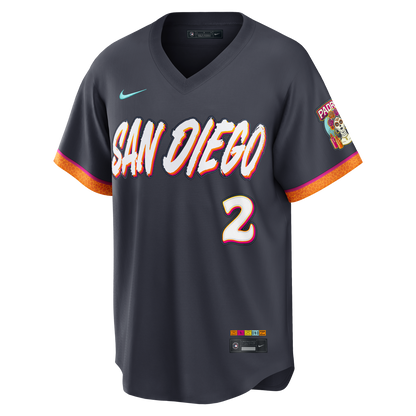 Xander Bogaerts San Diego Padres Nike 2026 City Connect Stadium Jersey - Obsidian