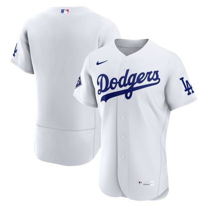Los Angeles Dodgers Nike Home Sponsor Patch Authentic Jersey - White