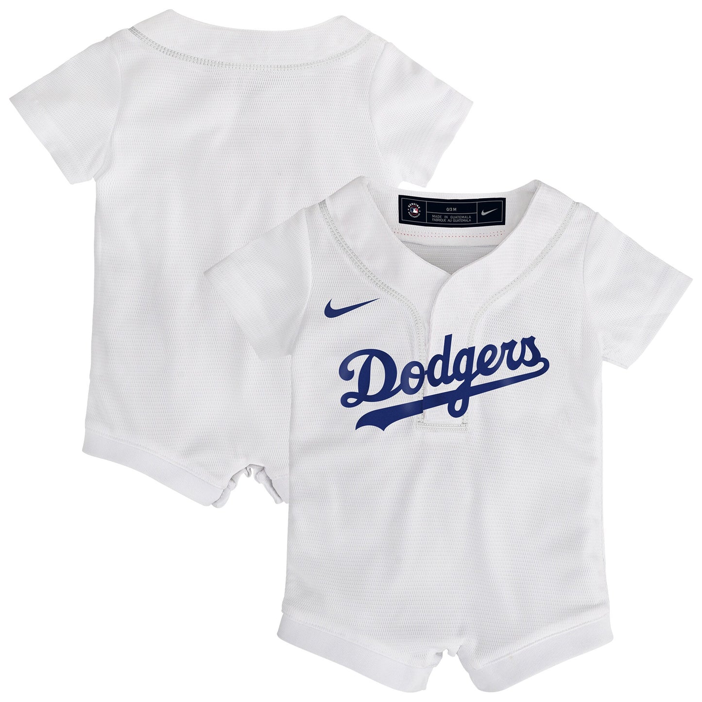 Los Angeles Dodgers Nike Newborn Home Replica Romper Jersey - White