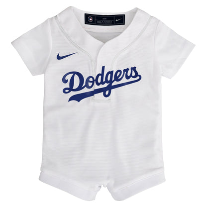 Los Angeles Dodgers Nike Newborn Home Replica Romper Jersey - White