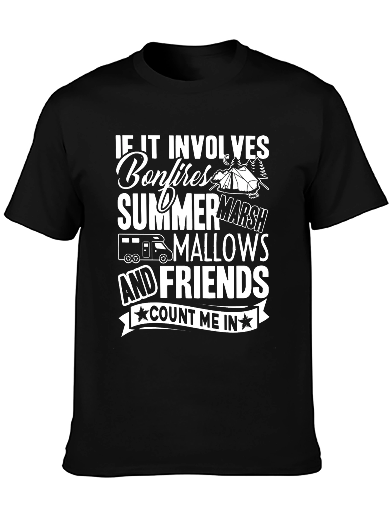 Camping Bonfire Graphic T-Shirt