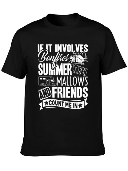 Camping Bonfire Graphic T-Shirt