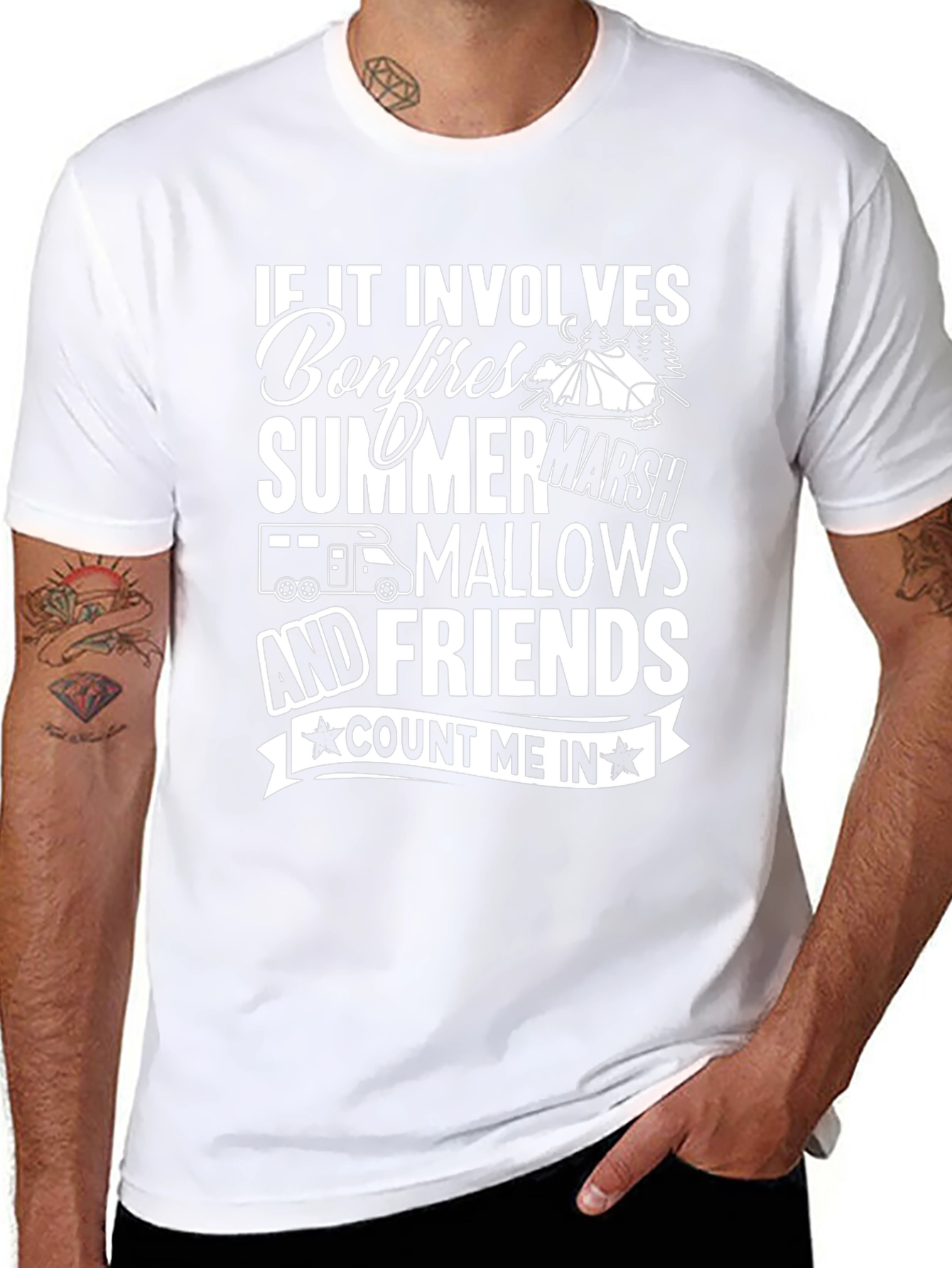Camping Bonfire Graphic T-Shirt