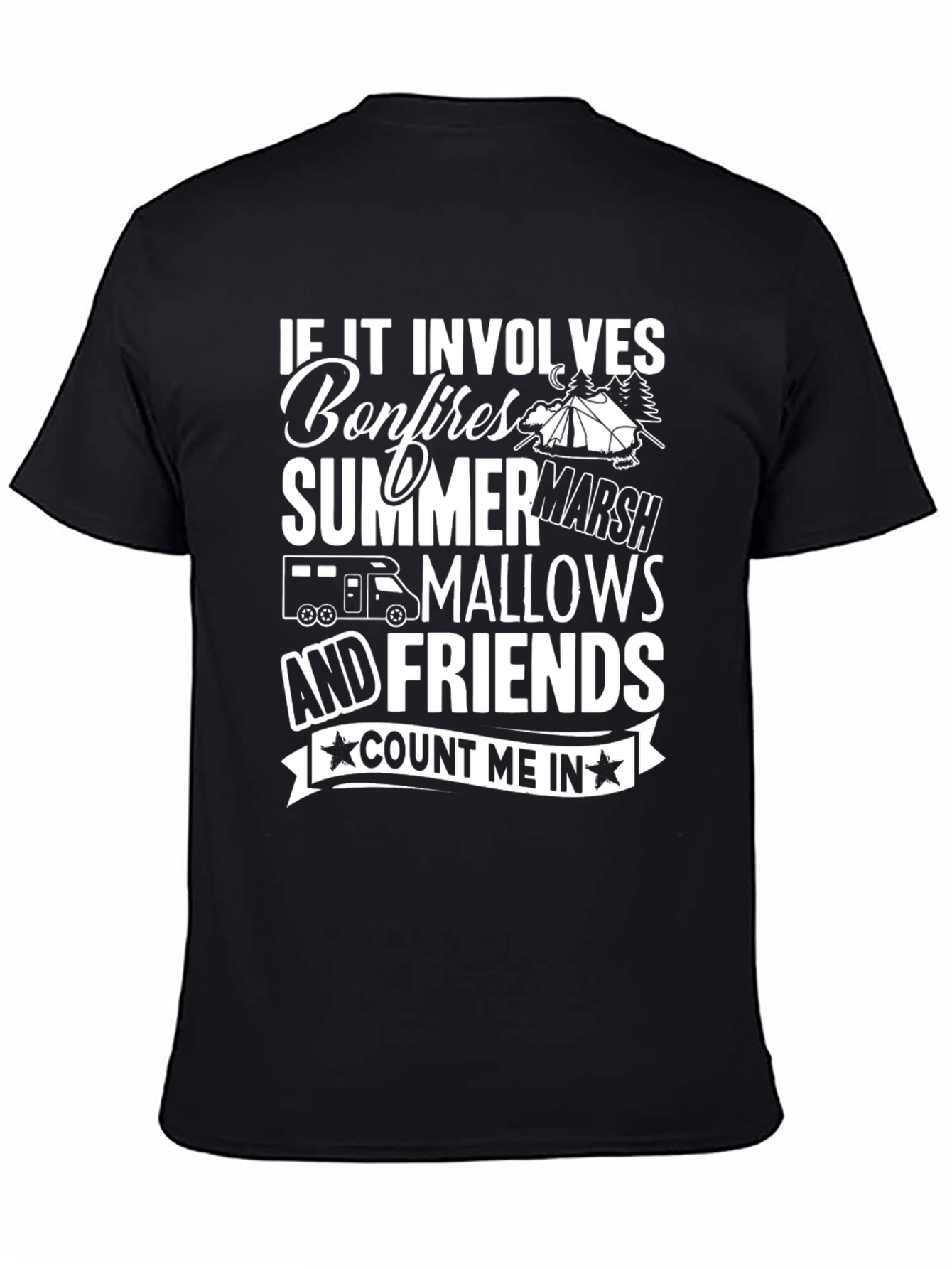 Camping Bonfire Graphic T-Shirt