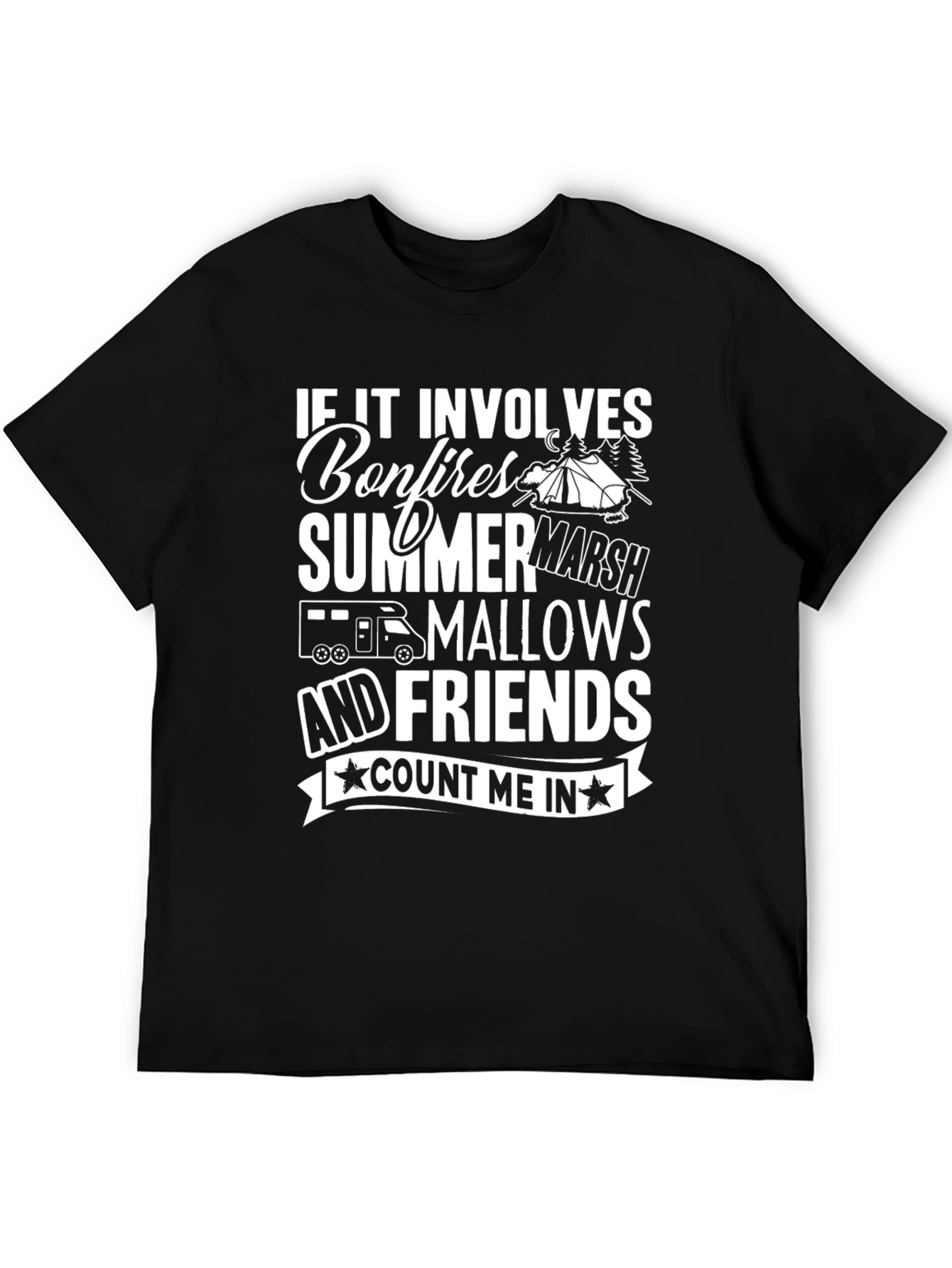 Camping Bonfire Graphic T-Shirt