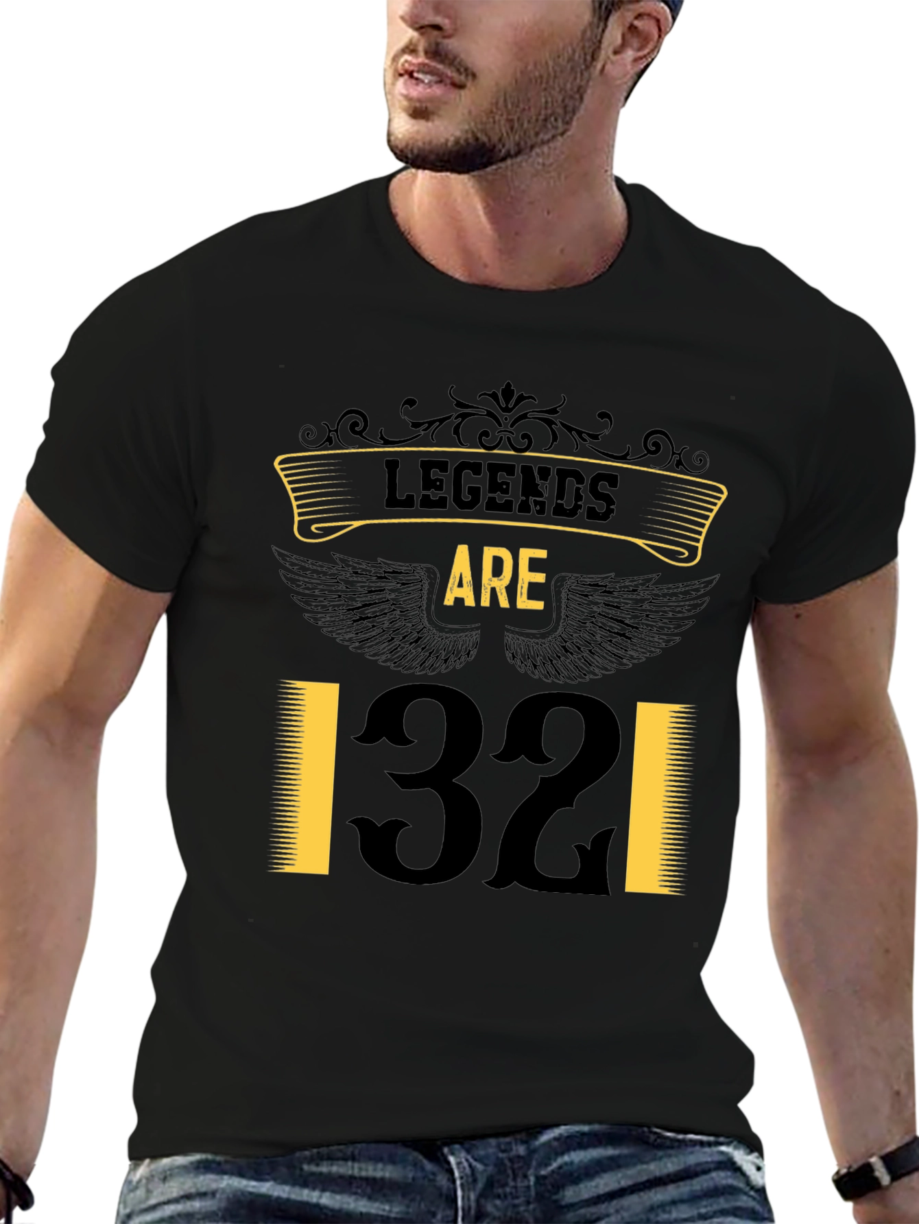 Legends Are 32 T-Shirt - Black