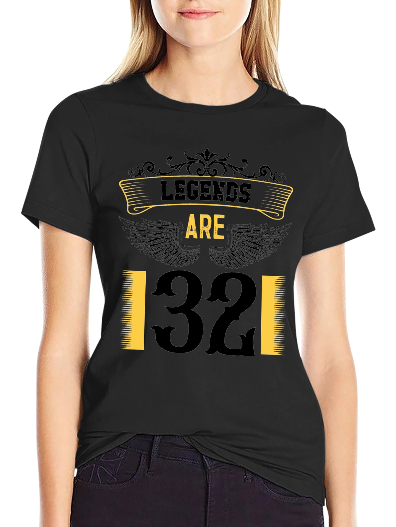 Legends Are 32 T-Shirt - Black