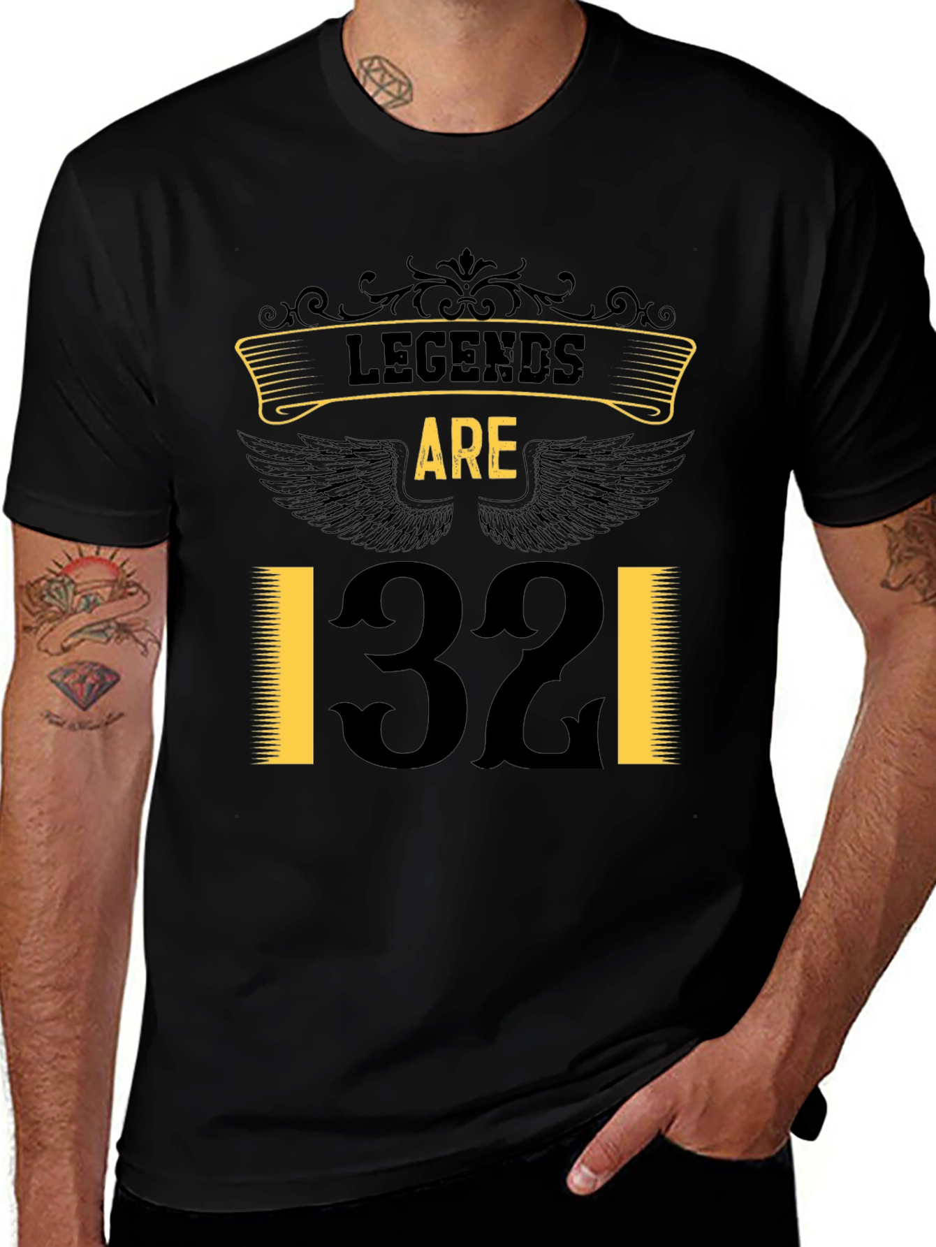 Legends Are 32 T-Shirt - Black