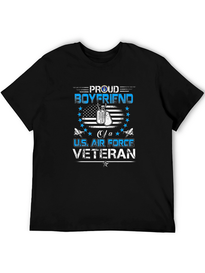 Proud Boyfriend U.S. Air Force Veteran Graphic T-Shirt
