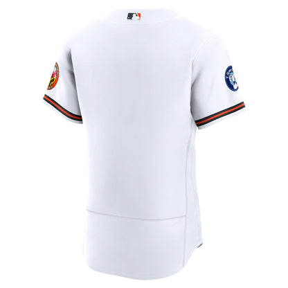 Baltimore Orioles Nike Home Sponsor Patch Authentic Jersey - White