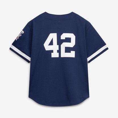 Mariano Rivera New York Yankees Mitchell &amp;amp; Ness Cooperstown Collection Mesh Batting Practice Button-Up Jersey - Navy